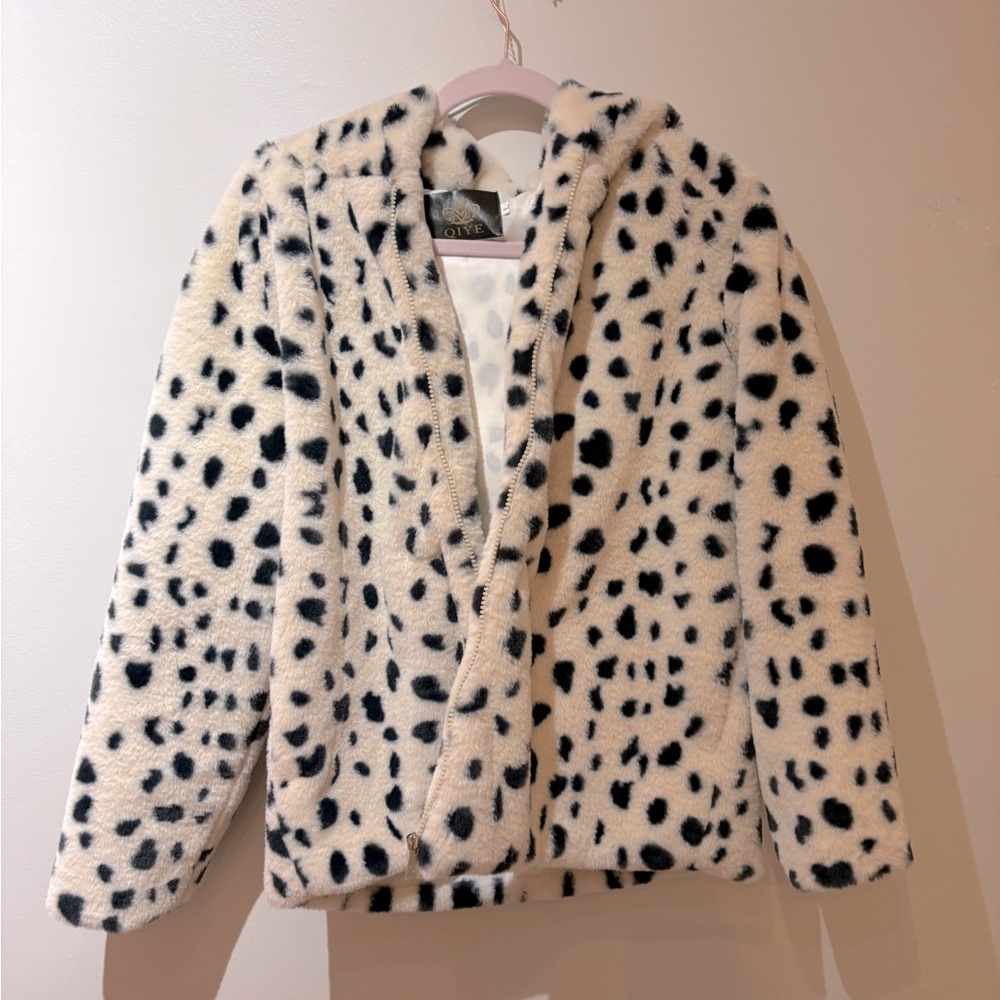 Faux fur Dalmatian jacket